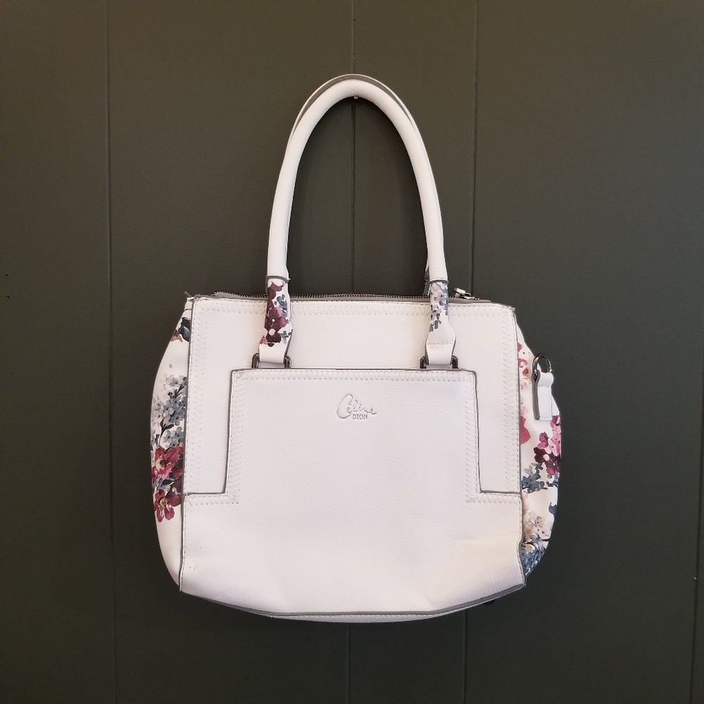 Celine Dion Flower/white handbag
